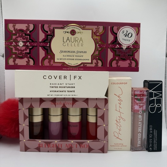NARS Powermatte Lipstick Laura Geller Eyeshadow Cover Fix Lip Tint La Crème